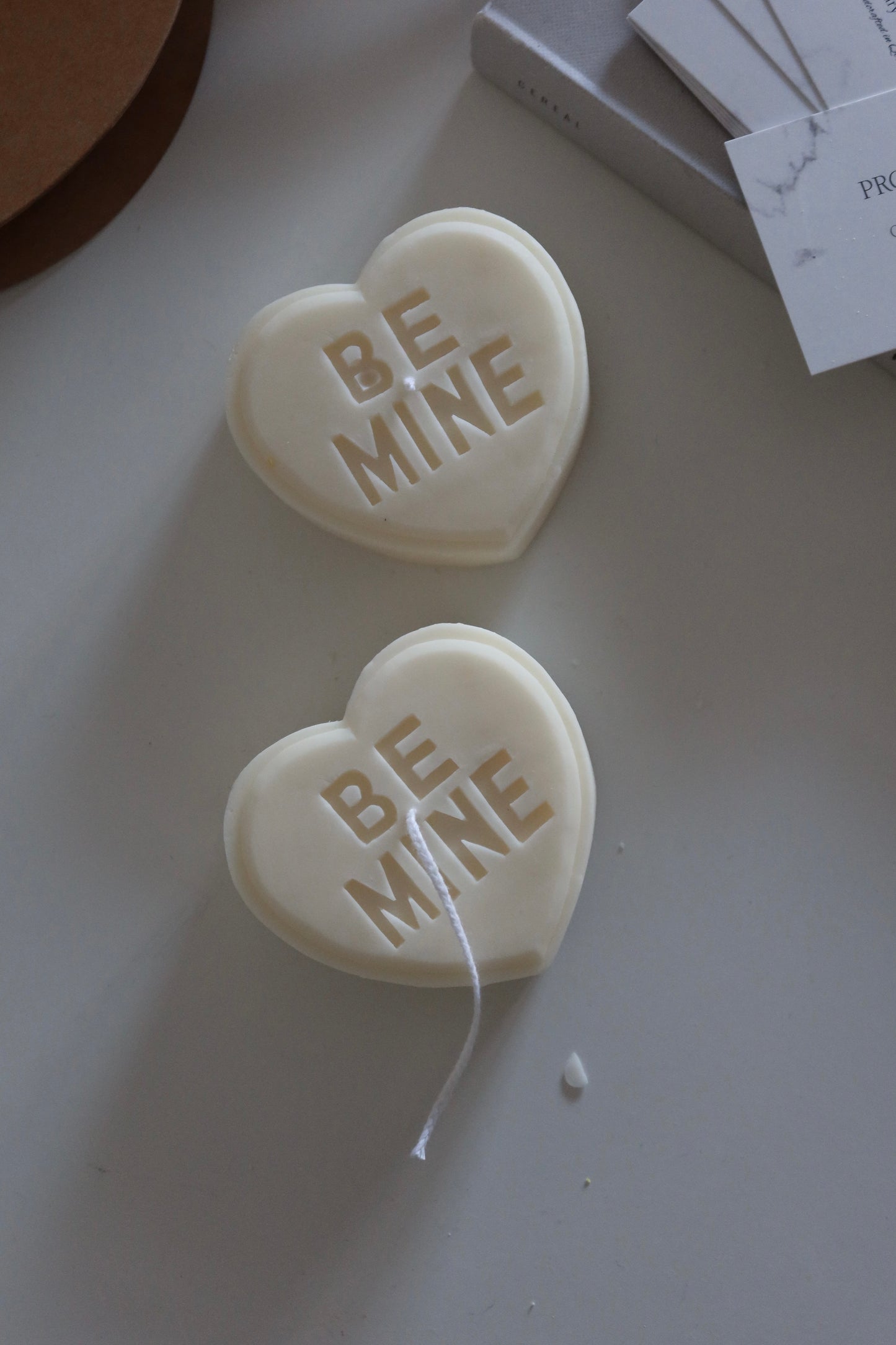 Be mine - Heart candle